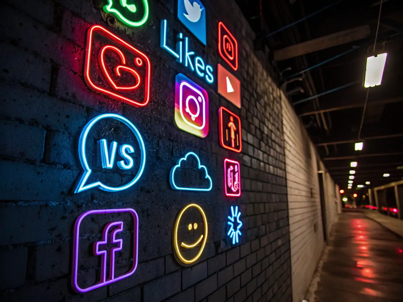An image of various social media icons with engagement metrics and a person managing social media accounts, representing effective social media management.